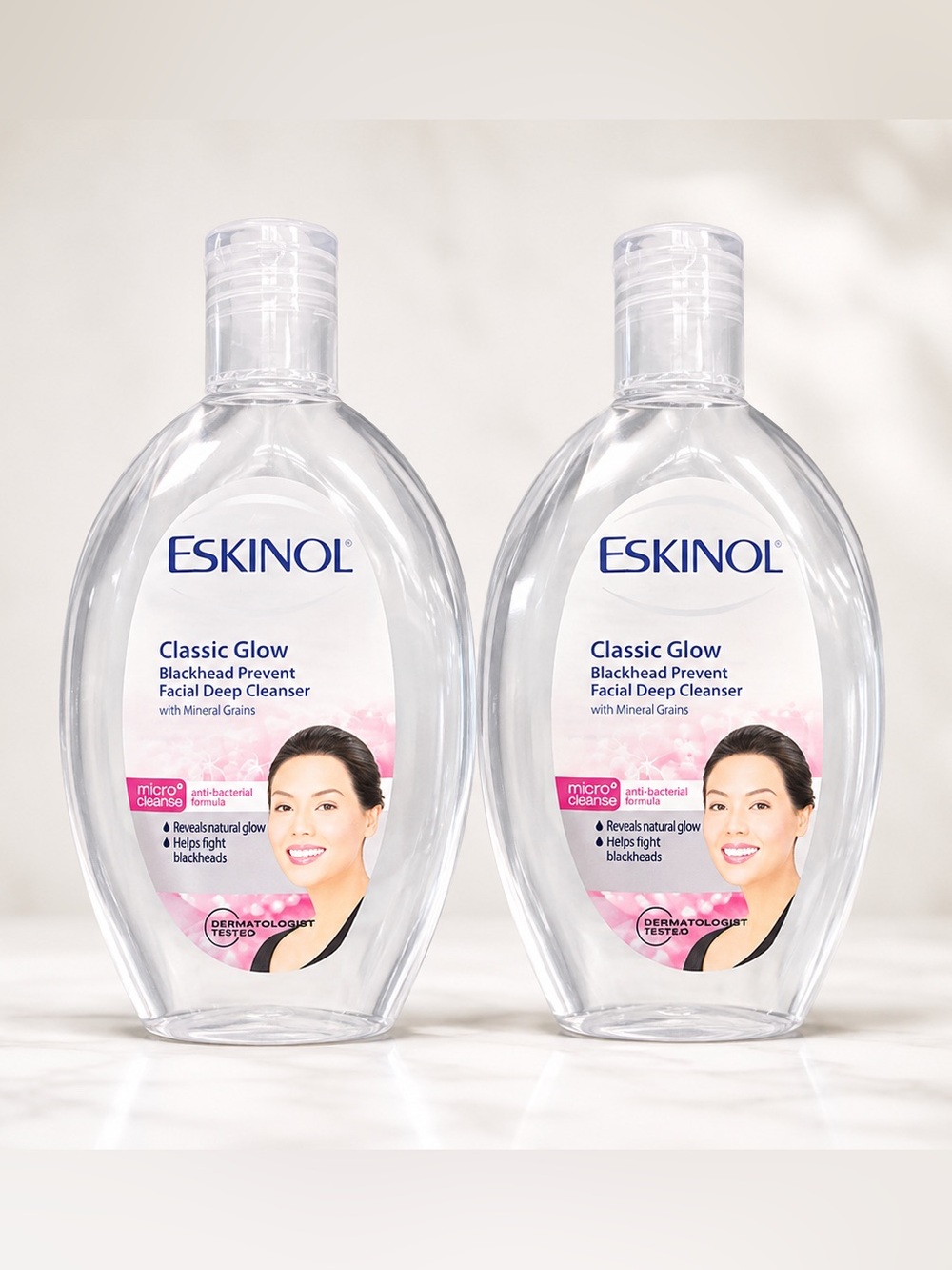 2x Eskinol Classic Glow Facial Deep Cleanser 225mL Sealed